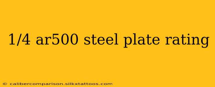 1/4 ar500 steel plate rating