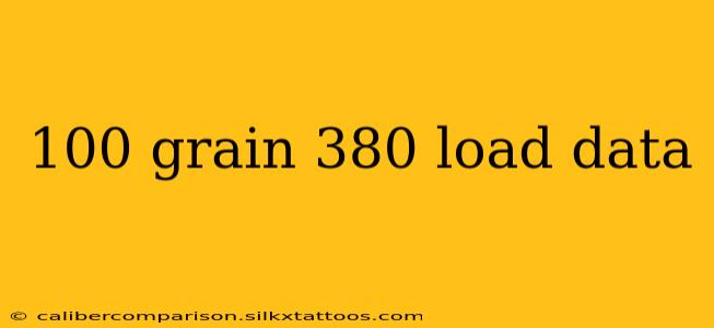 100 grain 380 load data