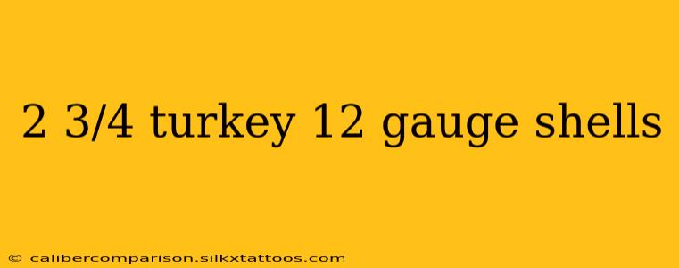 2 3/4 turkey 12 gauge shells