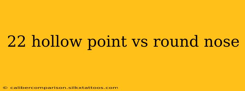 22 hollow point vs round nose