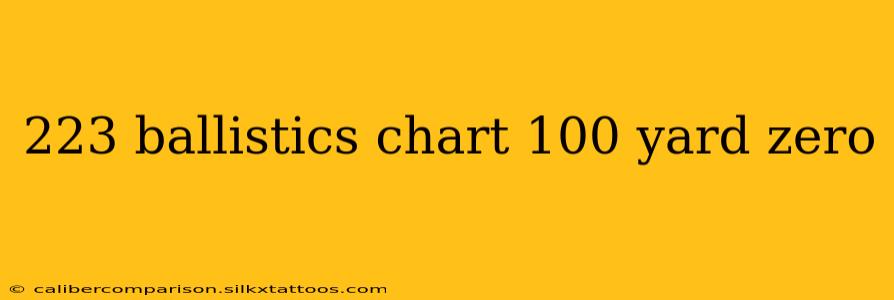 223 ballistics chart 100 yard zero