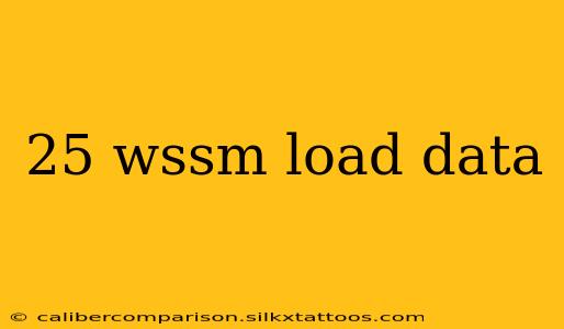 25 wssm load data