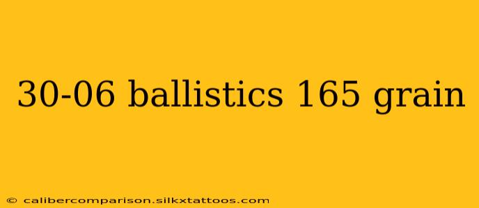 30-06 ballistics 165 grain