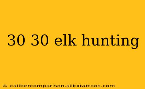 30 30 elk hunting