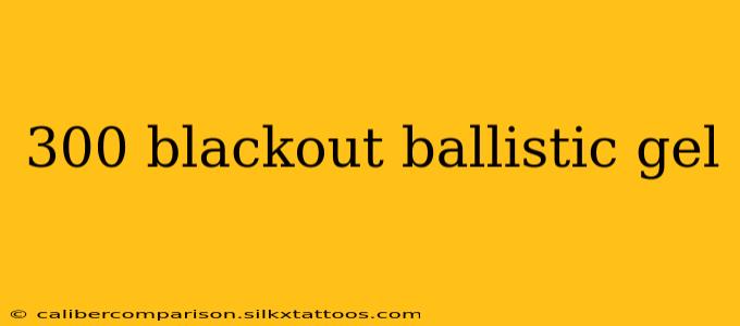 300 blackout ballistic gel