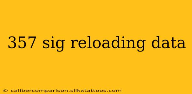 357 sig reloading data