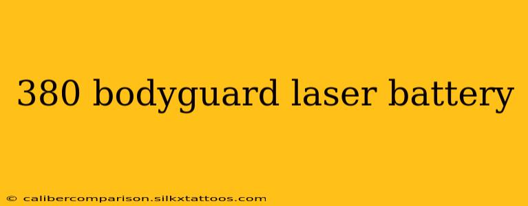 380 bodyguard laser battery