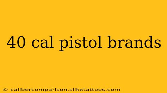 40 cal pistol brands