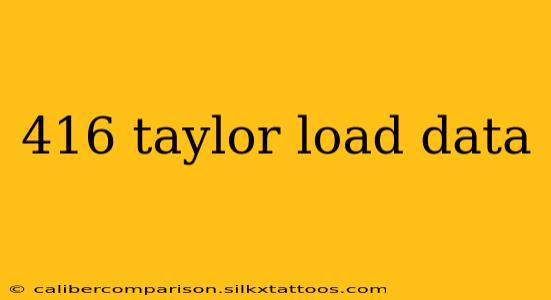 416 taylor load data