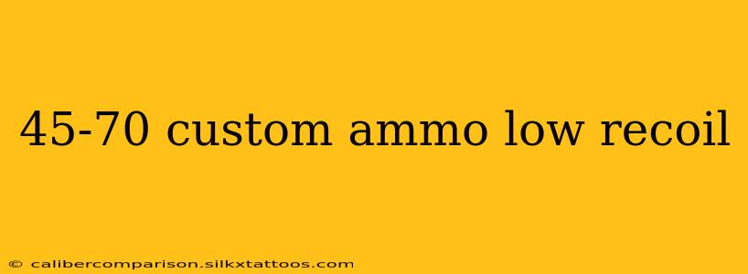 45-70 custom ammo low recoil