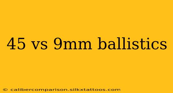 45 vs 9mm ballistics