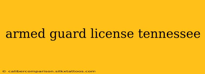 armed guard license tennessee