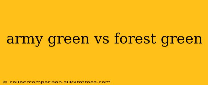 army green vs forest green