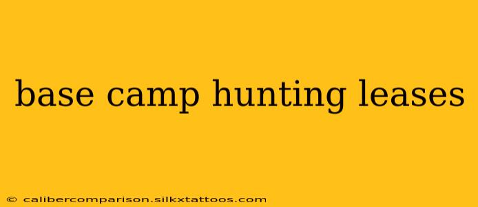 base camp hunting leases