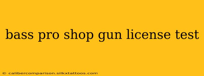 bass pro shop gun license test