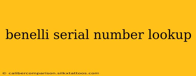 benelli serial number lookup