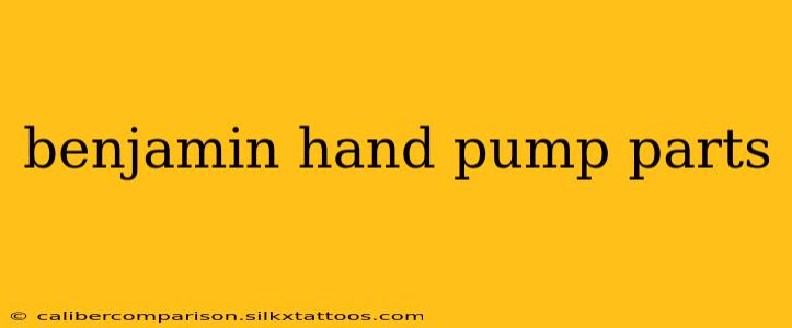 benjamin hand pump parts