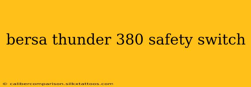 bersa thunder 380 safety switch