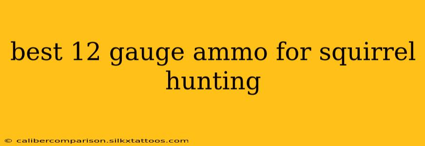 best 12 gauge ammo for squirrel hunting