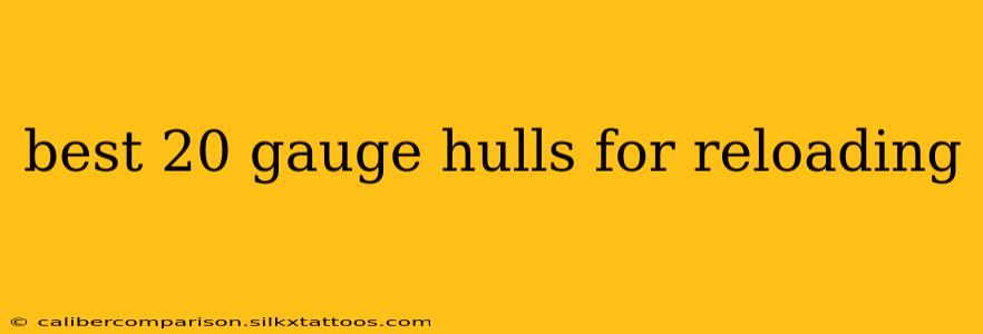 best 20 gauge hulls for reloading