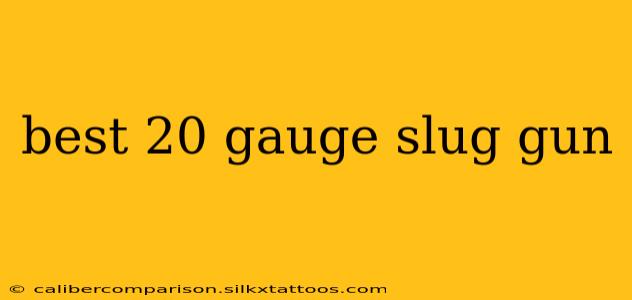 best 20 gauge slug gun