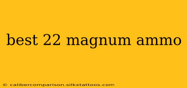 best 22 magnum ammo