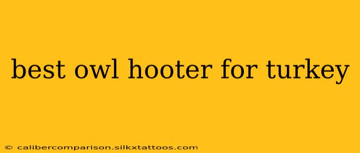 best owl hooter for turkey