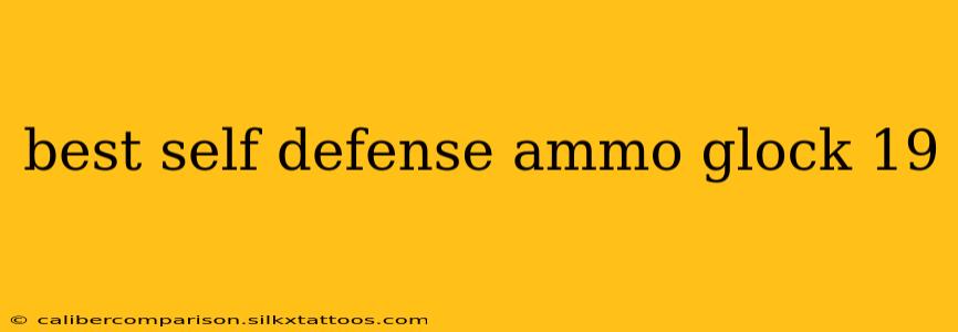 best self defense ammo glock 19