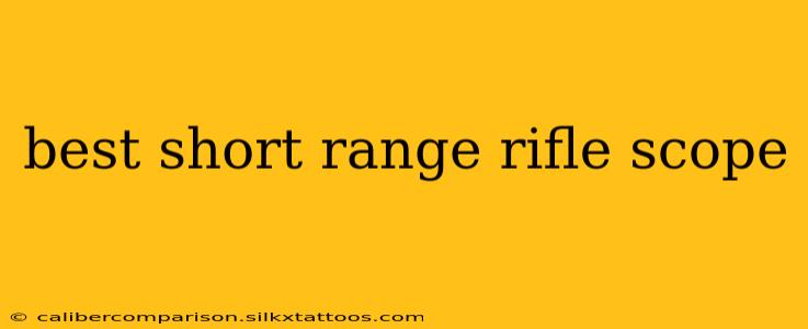 best short range rifle scope