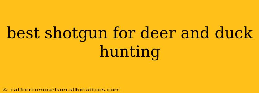 best shotgun for deer and duck hunting