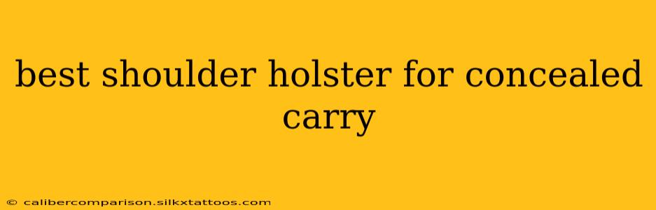 best shoulder holster for concealed carry