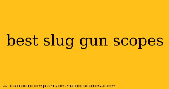 best slug gun scopes