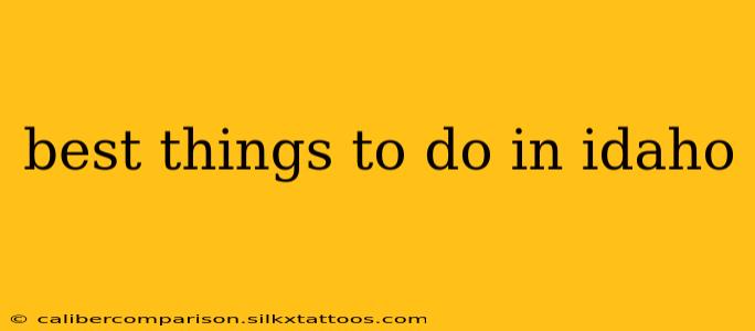 best things to do in idaho