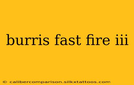 burris fast fire iii