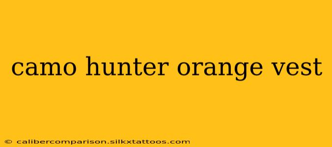 camo hunter orange vest