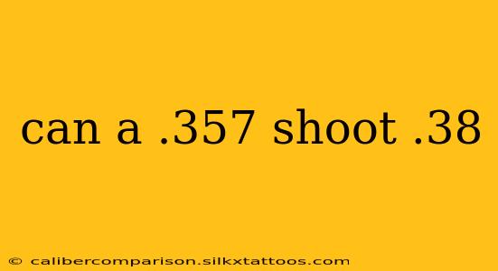 can a .357 shoot .38