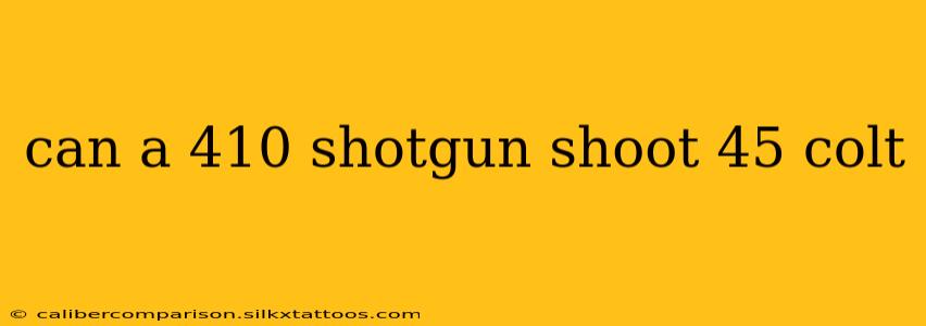 can a 410 shotgun shoot 45 colt