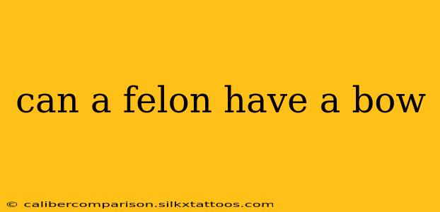 can a felon have a bow