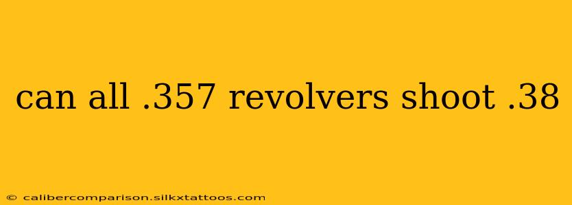 can all .357 revolvers shoot .38