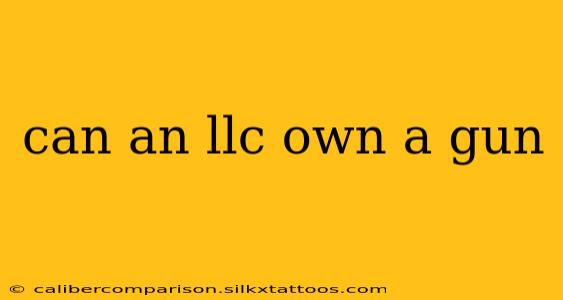 can an llc own a gun