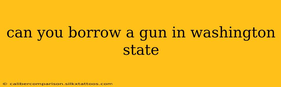 can you borrow a gun in washington state