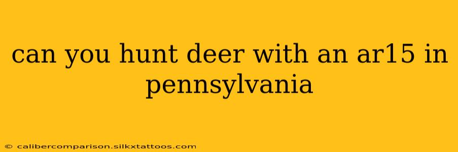 can you hunt deer with an ar15 in pennsylvania