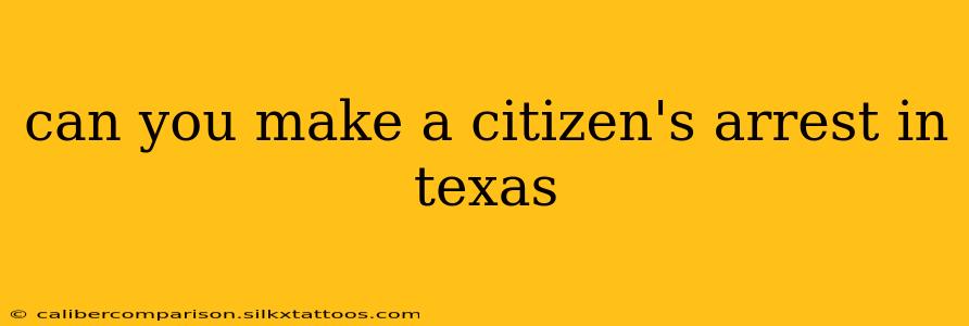 can you make a citizen's arrest in texas