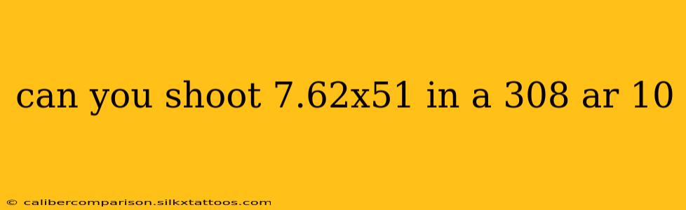 can you shoot 7.62x51 in a 308 ar 10