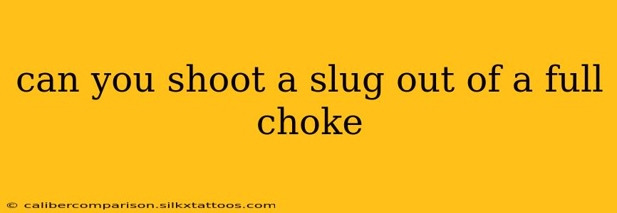 can you shoot a slug out of a full choke