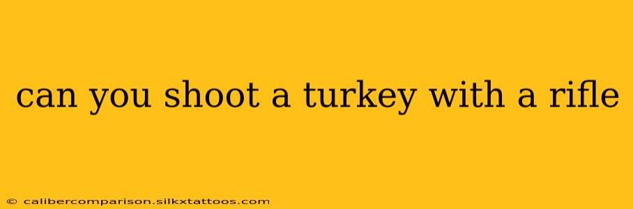 can you shoot a turkey with a rifle