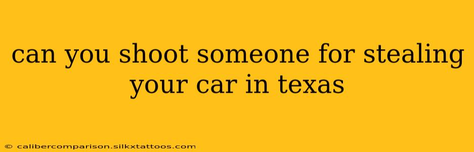 can you shoot someone for stealing your car in texas