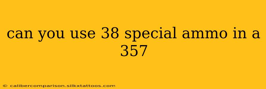 can you use 38 special ammo in a 357