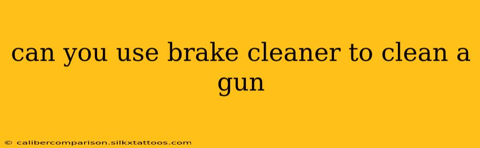 can you use brake cleaner to clean a gun