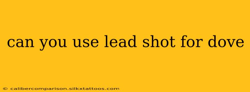 can you use lead shot for dove